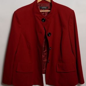 EUC Kasper Womens Red Blazer Size 24W